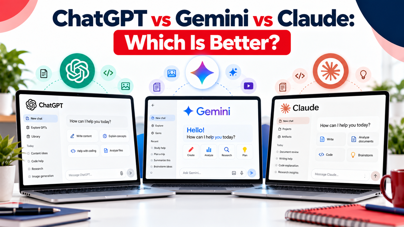 ChatGPT vs Gemini vs Claude Comparison